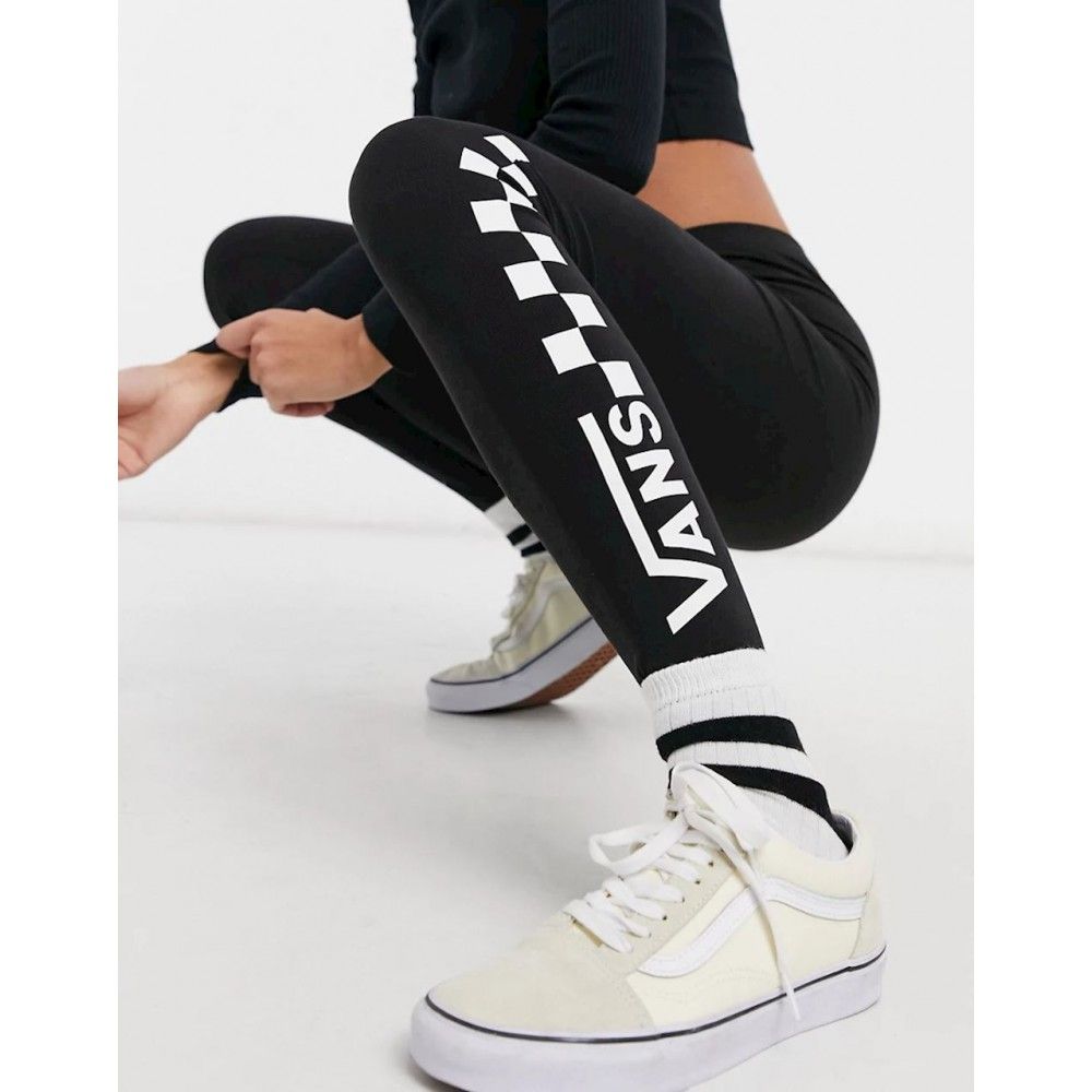 black leggings and vans