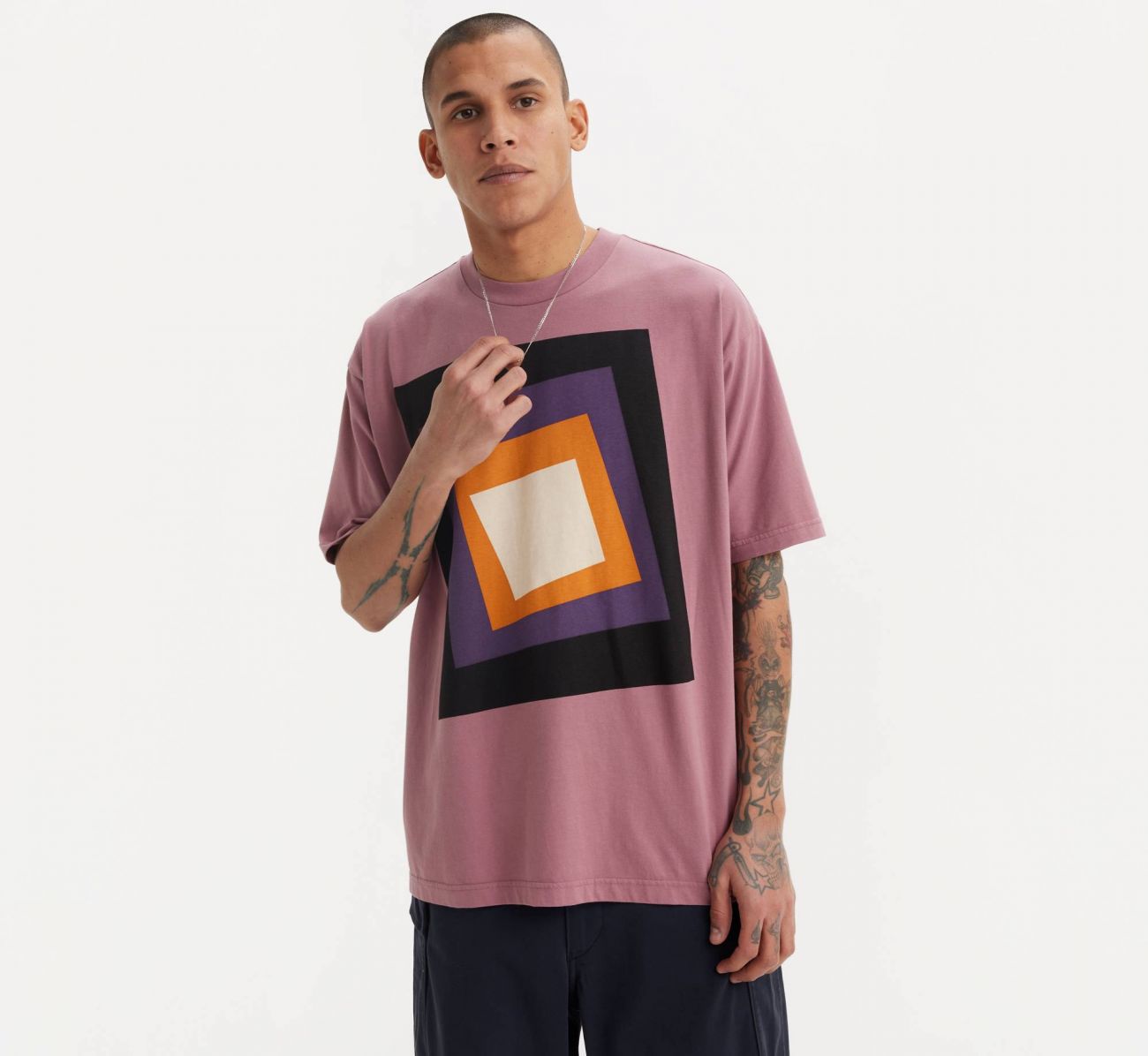 T SHIRT Uomo LEVIS A1005 0023 SKATE TEE CUBE PURPLE InDigo Shop