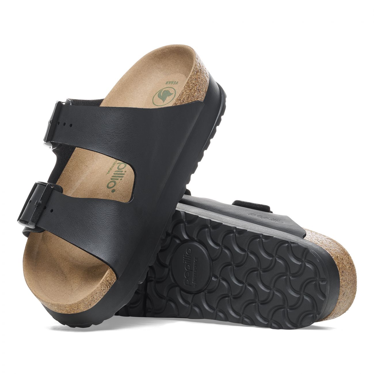 SANDALI Donna BIRKENSTOCK ARIZONA PLATFORM 1027395 BLACK VEG BIRKO FLOR inDigo Shop