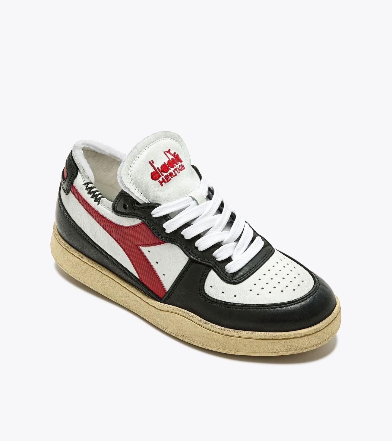 SNEAKERS Uomo DIADORA 176282.C1470 MI BASKET BIANCO NERO ROSSO inDigo Shop