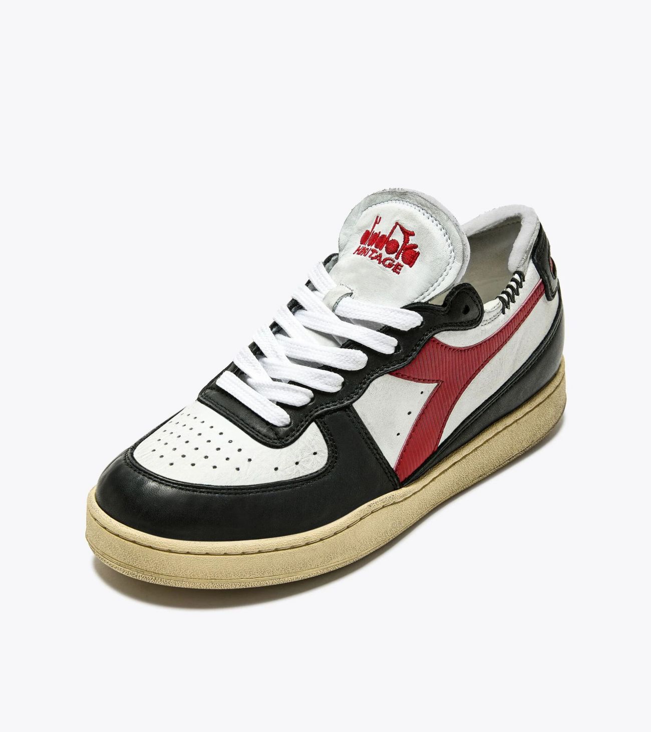 SNEAKERS Uomo DIADORA 176282.C1470 MI BASKET BIANCO NERO ROSSO InDigo Shop
