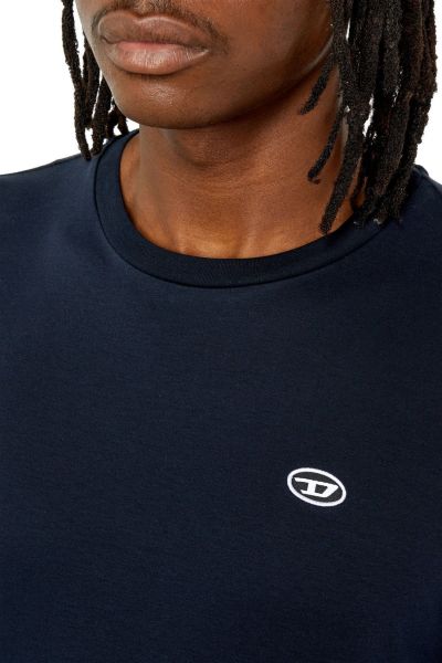 Tシャツ・カットソー DIESEL | T-JUST-DOVAL-PJ T-SHIRT WHITE A03819 0AIJU 141 T-JUST-DOVAL-PJ: T-shirt with oval D patch | Diesel