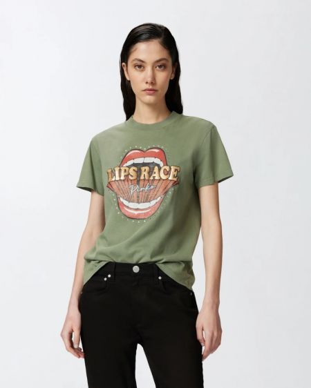 【PINKO】Trapani ハイ Tシャツ PINKO Μπλουζάκι T-shirt με λαιμόκοψη Trapani 100789A1P8 Z07