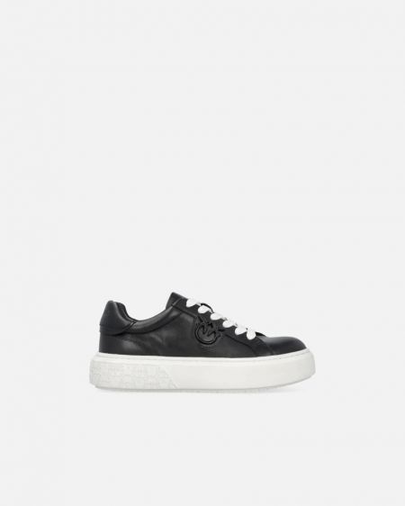 スニーカー PINKO Women Sneakers SS0055P073 Z99 Black PINKO Gem 07 Sneaker Calf Leather/Satin SS0055P073Z99 Black